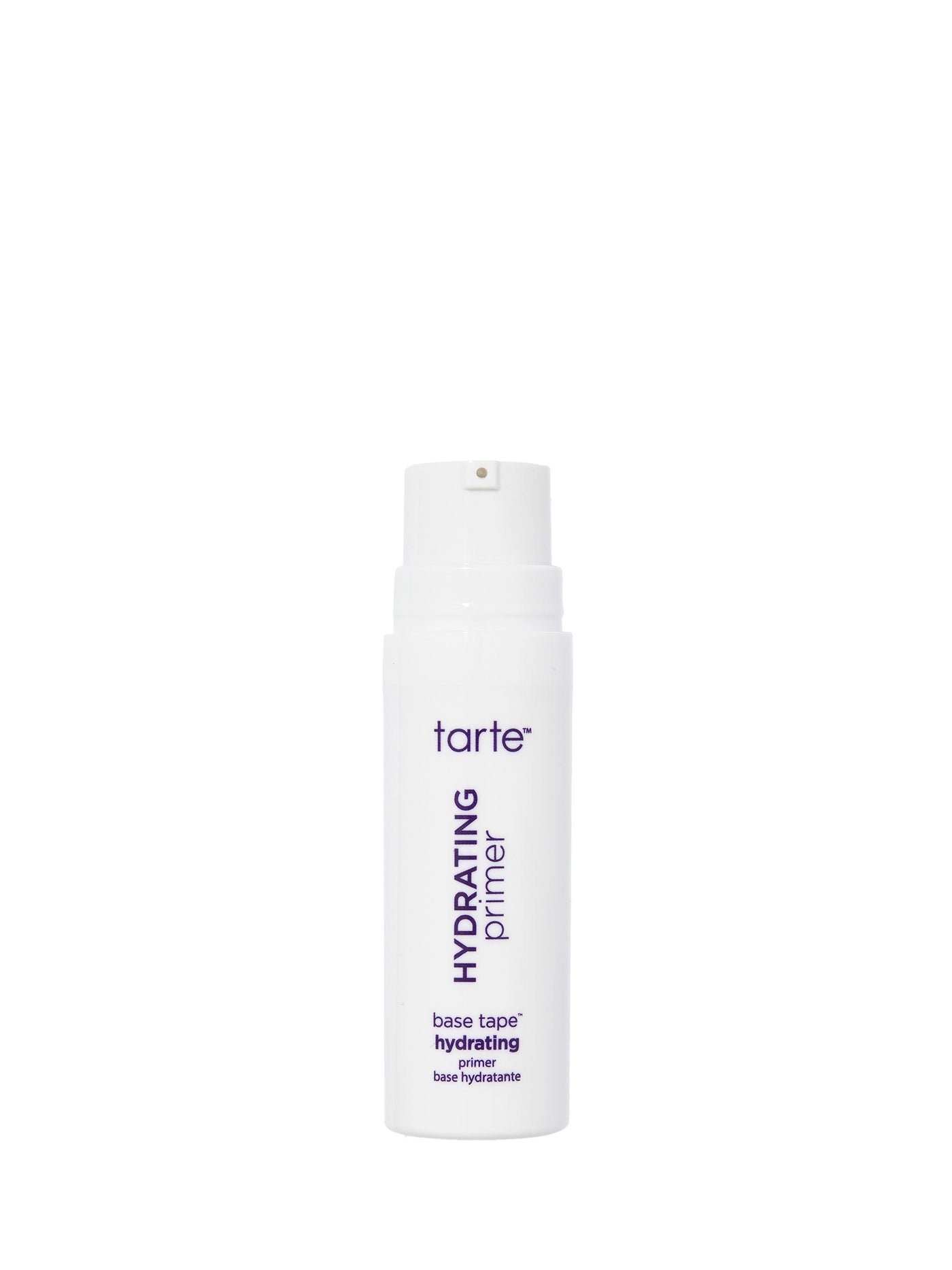 Tarte hydrating primer bottle on a white background