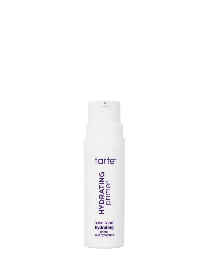 Tarte hydrating primer bottle on a white background