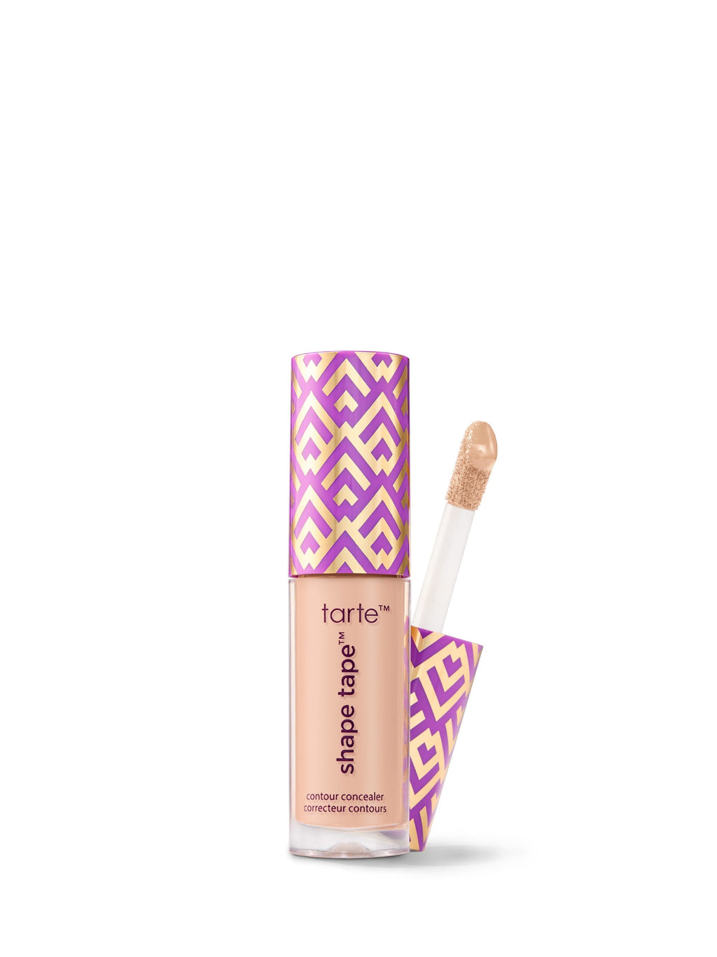 Tarte Shape Tape concealer with applicator on a white background