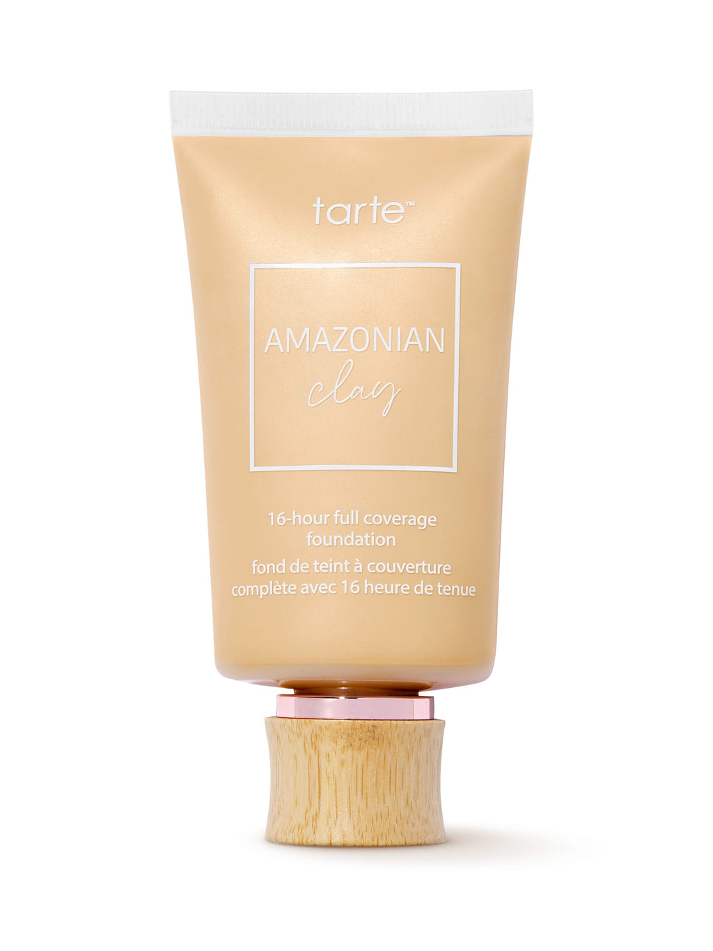 Tarte Amazonian Clay foundation tube on a white background