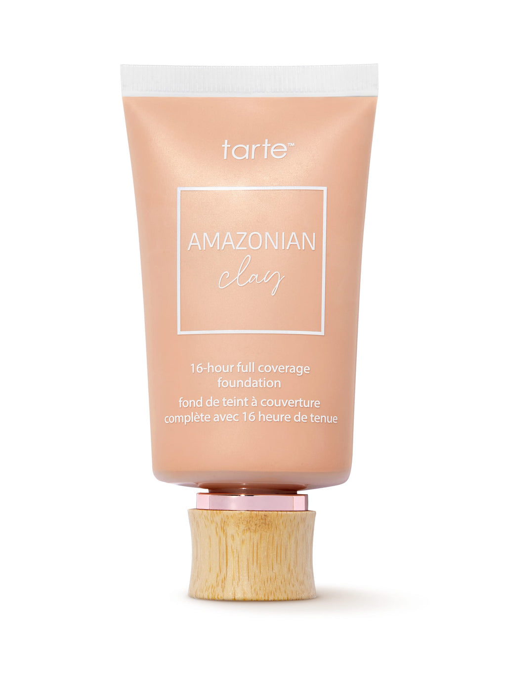 Tarte Amazonian Clay foundation tube on a white background