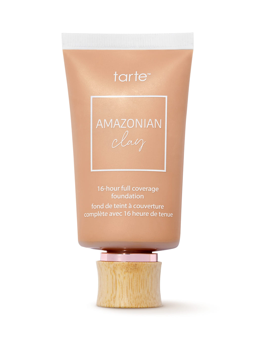 Tarte Amazonian Clay foundation tube on a white background