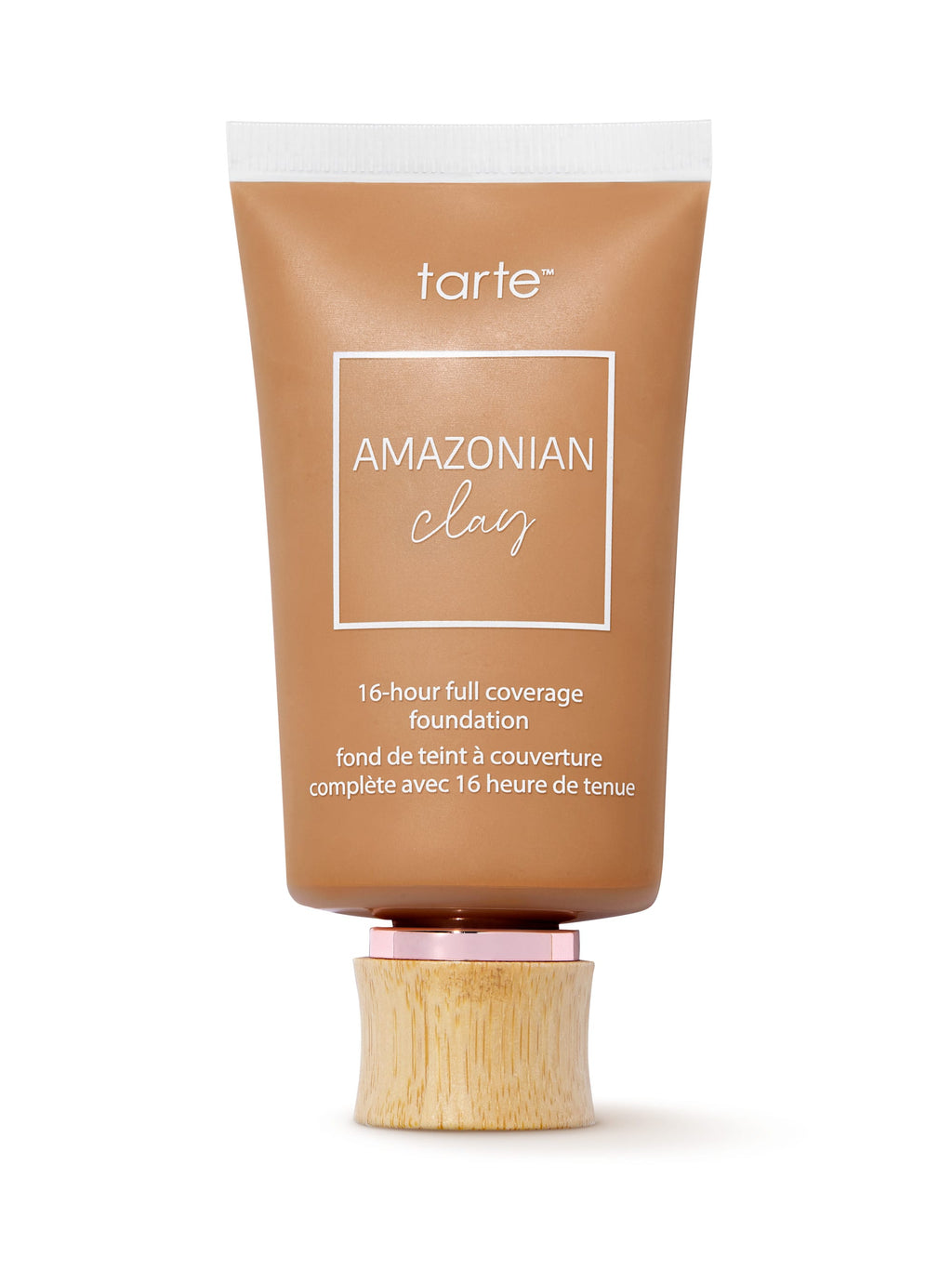 Tarte Amazonian Clay foundation tube on a white background