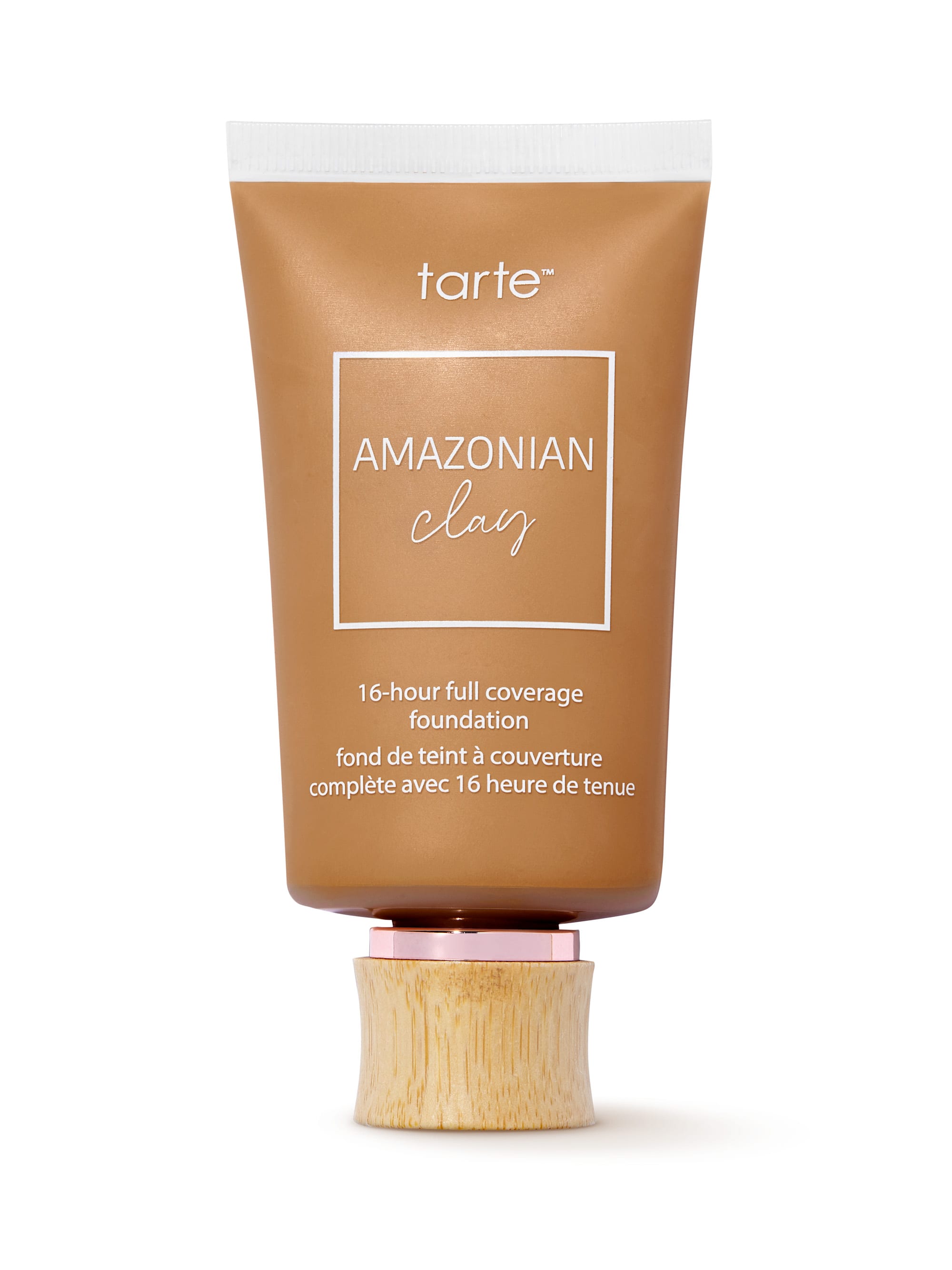 Tarte Amazonian Clay foundation tube on a white background
