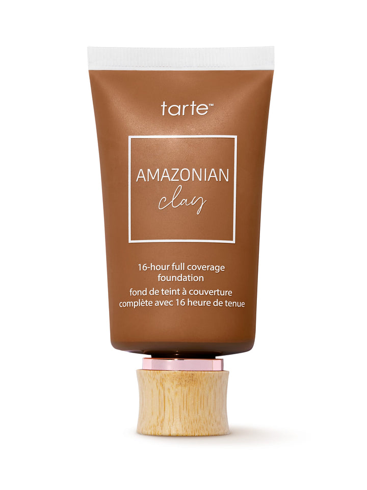 Tarte Amazonian Clay foundation tube on a white background