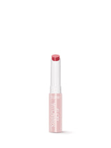 Lip balm with a white cap and pink body on a white background