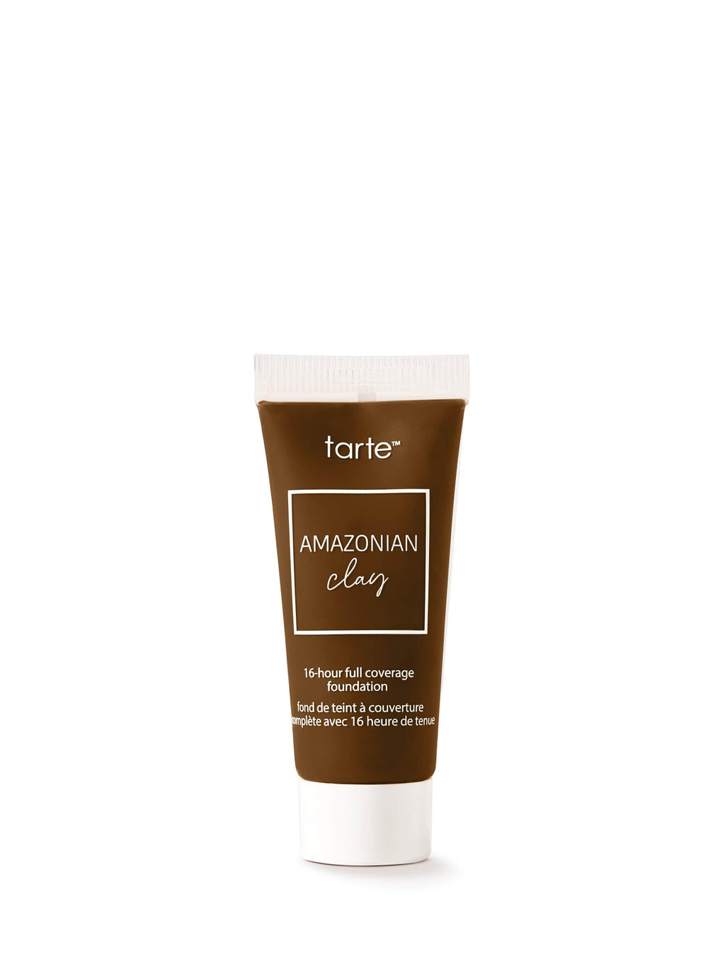 Tarte Amazonian Clay foundation tube on a white background