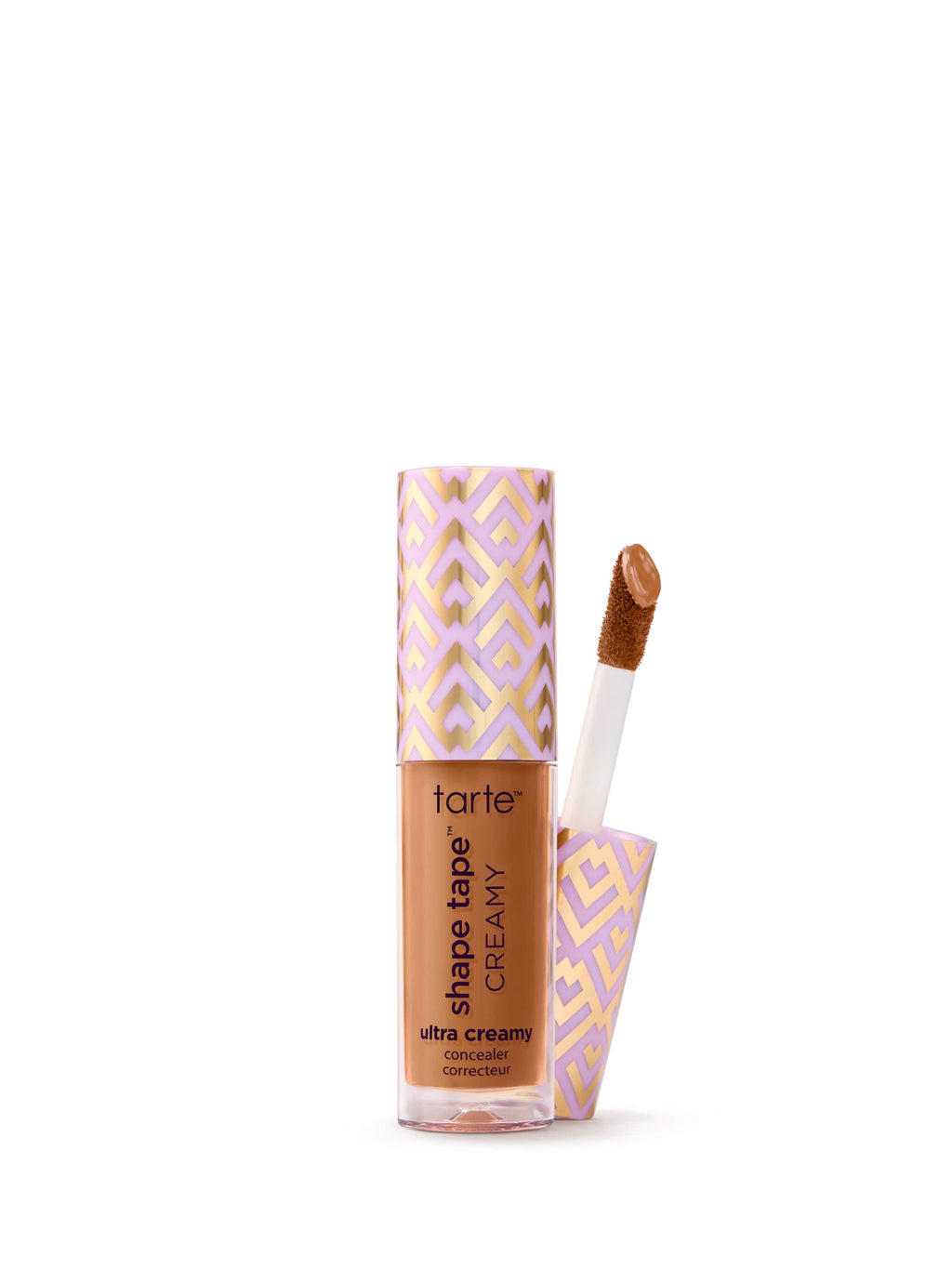 Tarte shape tape creamy concealer with applicator on a white background