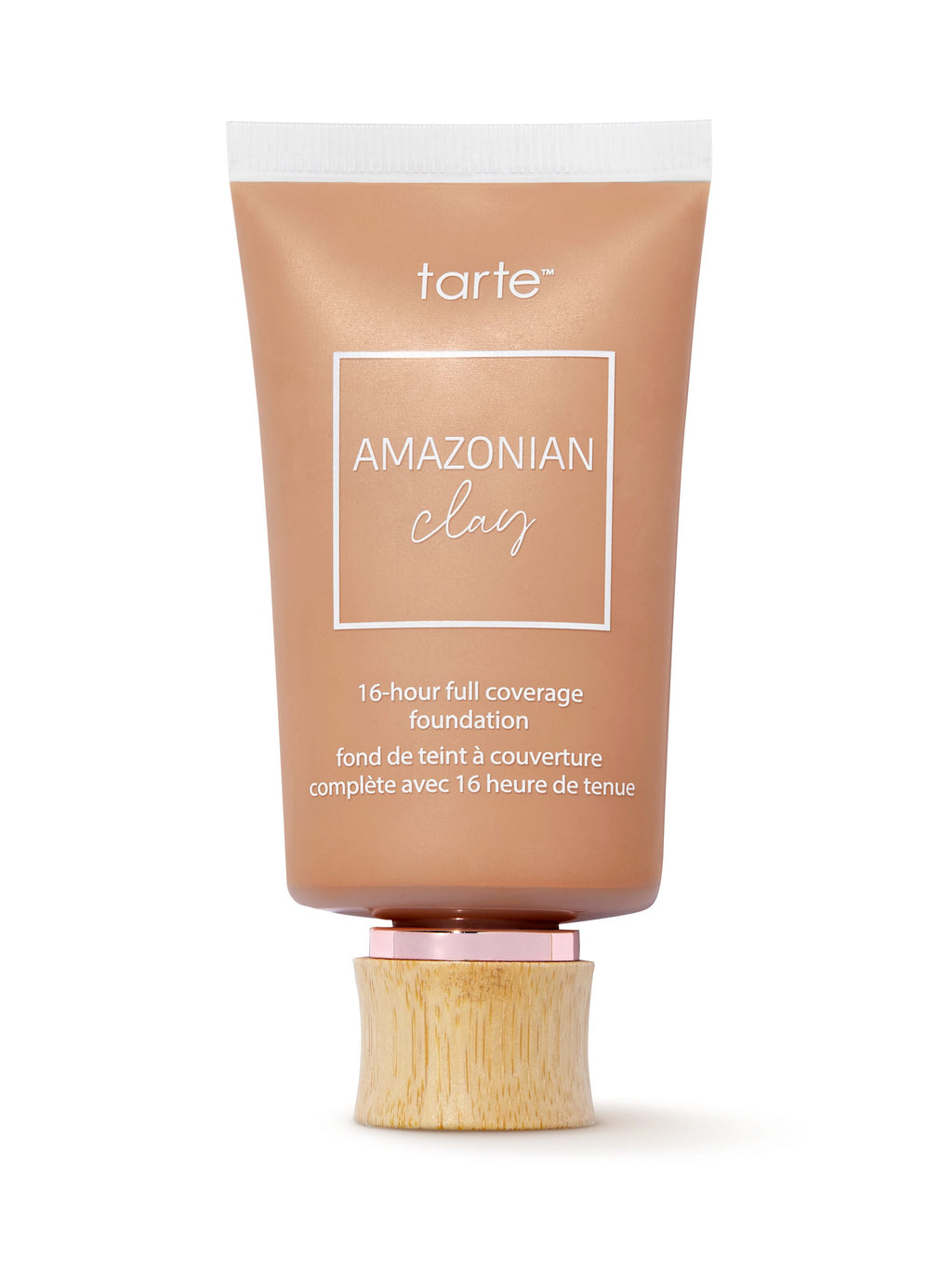 Tarte Amazonian Clay foundation tube on a white background