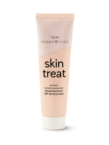 Tube of 'sugar rush' skin treat poreless tinted moisturizer on a white background