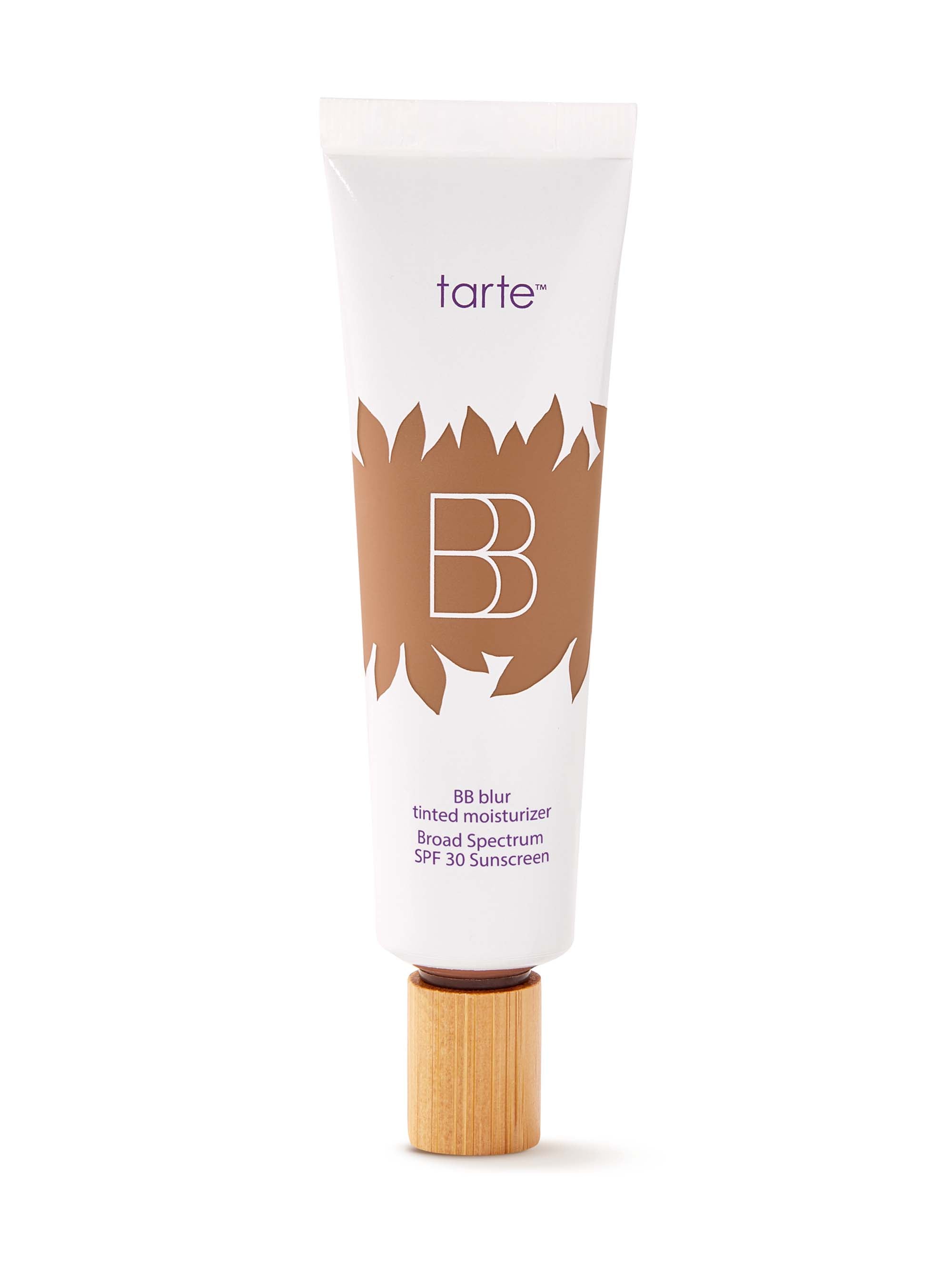 Tarte BB cream tube on a white background