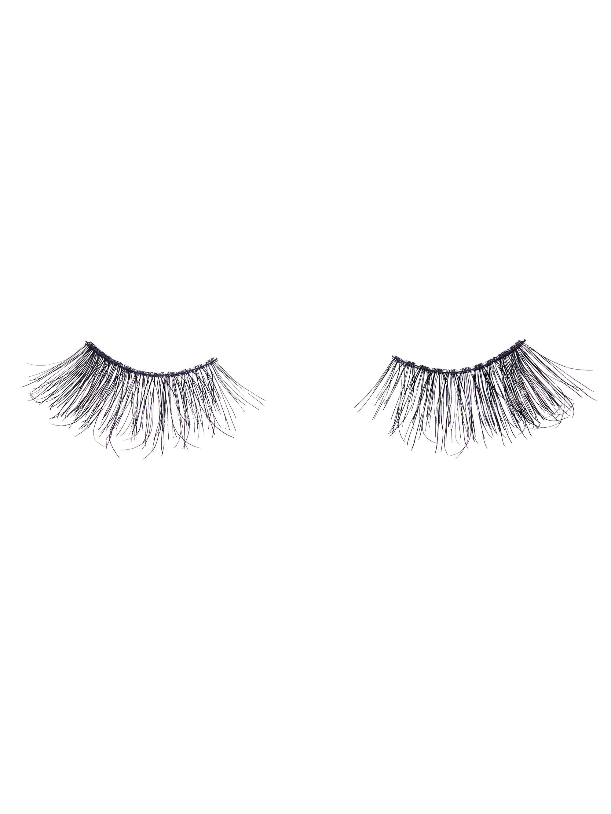 Pair of false eyelashes on a white background