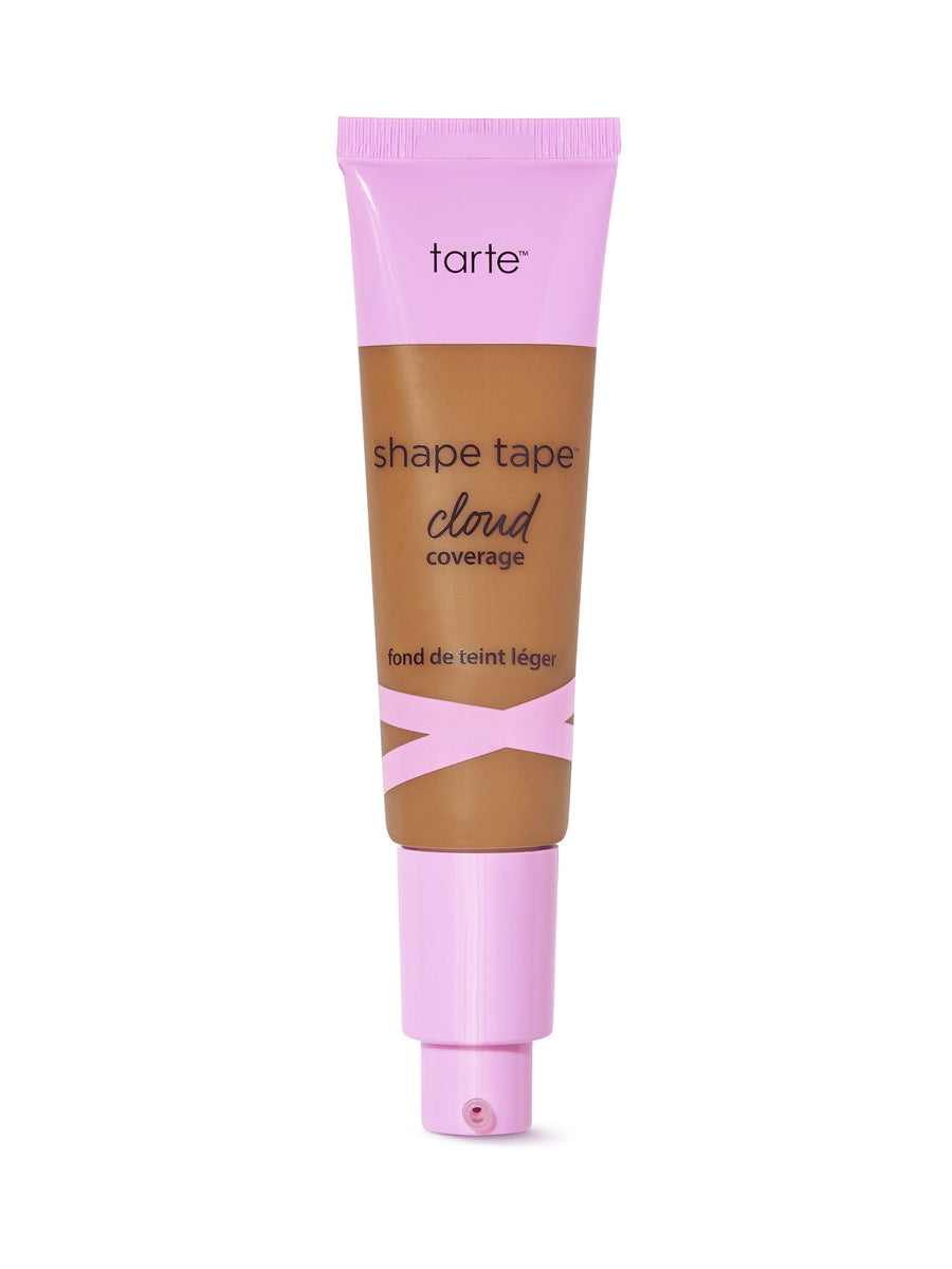Tarte shape tape cloud cream foundation tube with pink cap on a white background