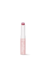 Lip balm with a white cap and pink body on a white background