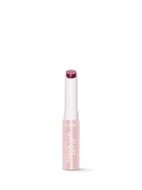 Lip balm with a white and pink design on a white background