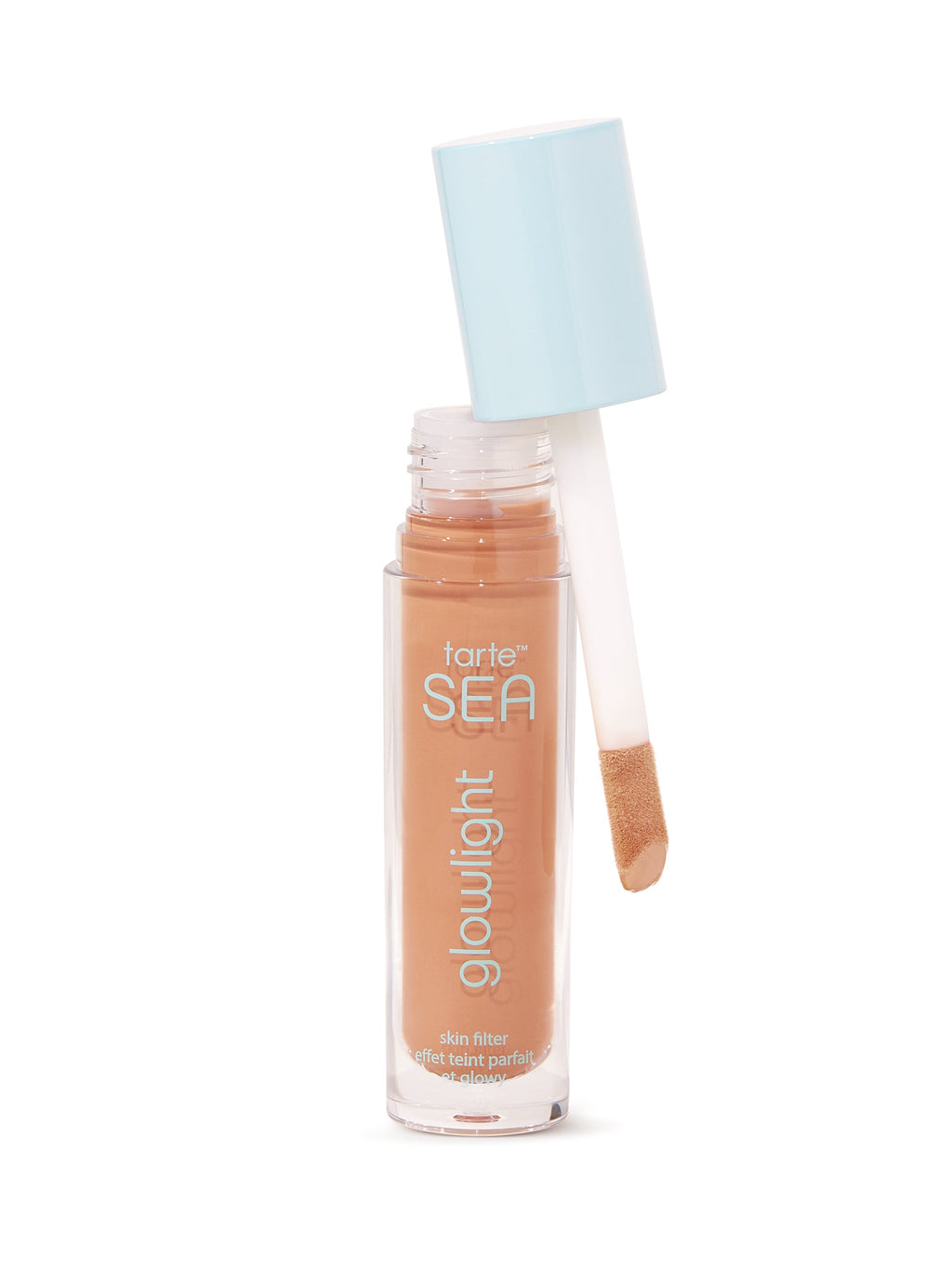 Faire Sea glowlight skin filter with applicator on a white background