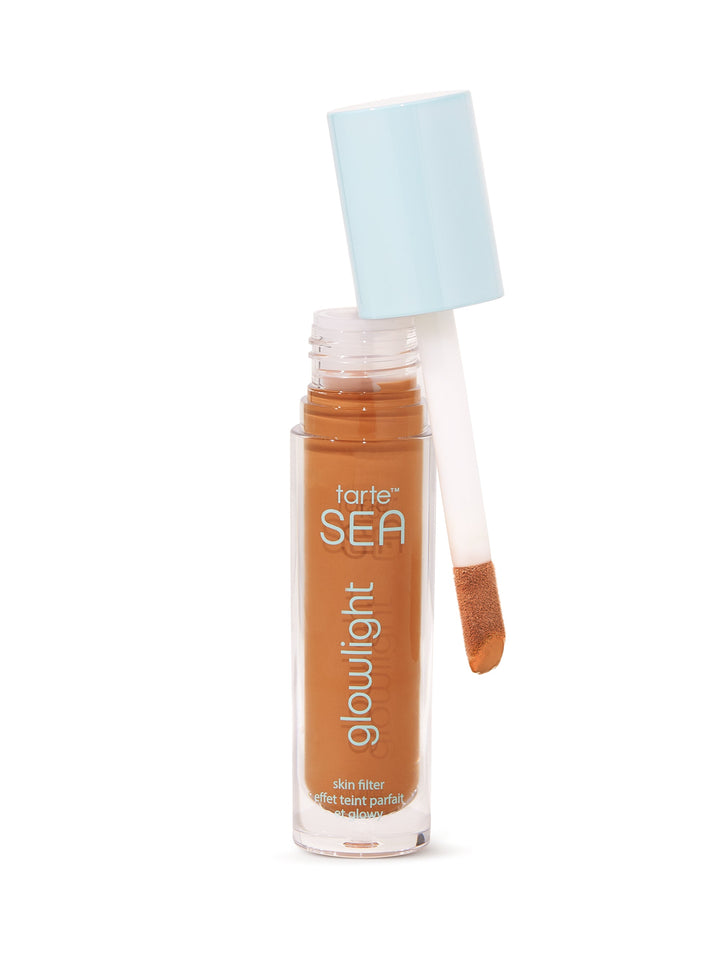 Tarte SEA Glowlight skin illuminator with applicator on a white background