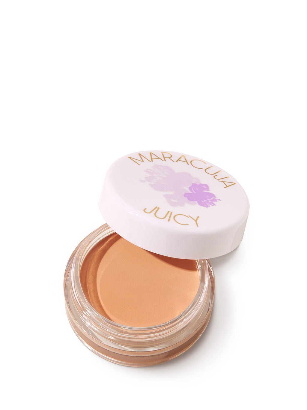 Cosmetic product with 'Maracuja Juicy' branding on a white background