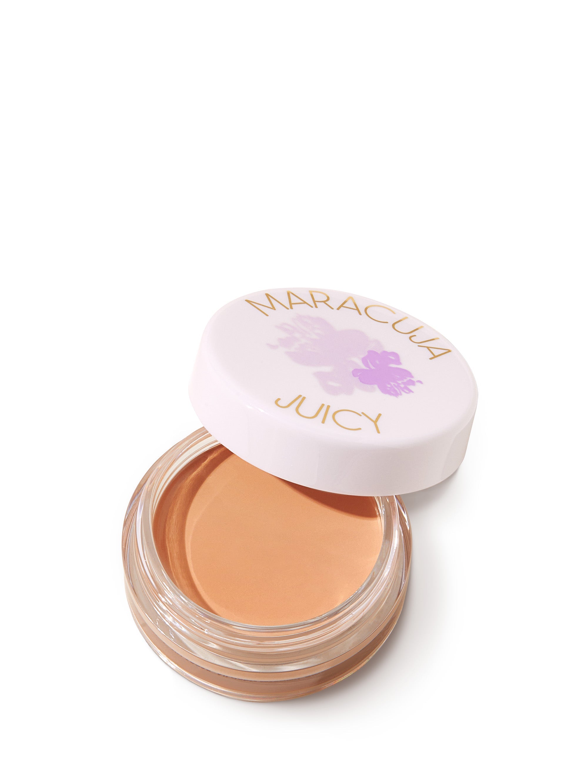 Cosmetic product with 'Maracuja Juicy' branding on a white background