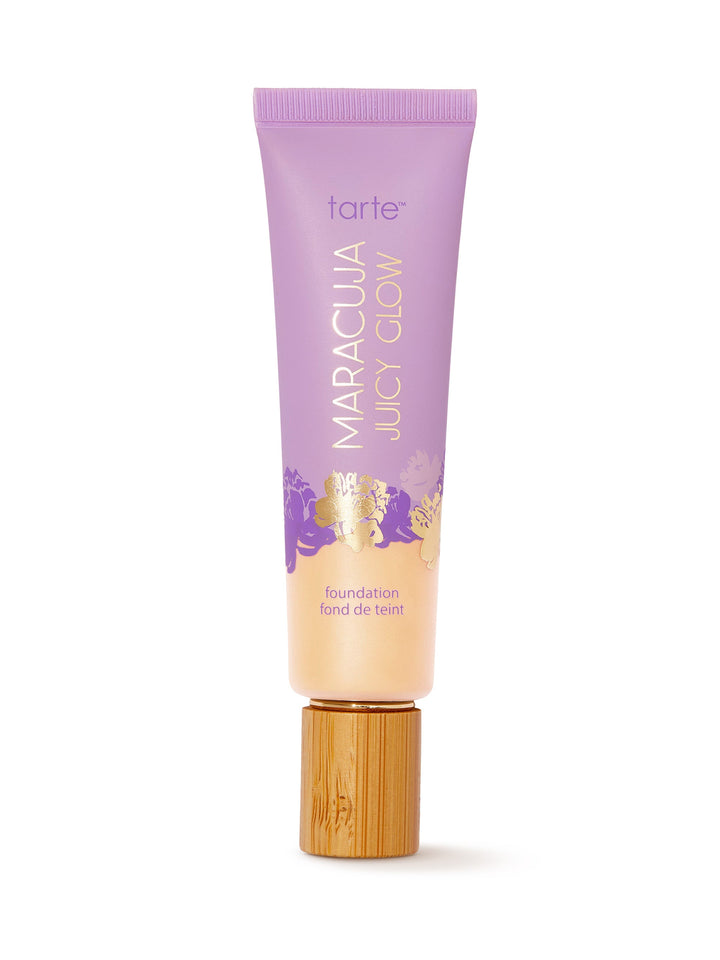 Tarte Maracuja Juicy Glow foundation tube on a white background