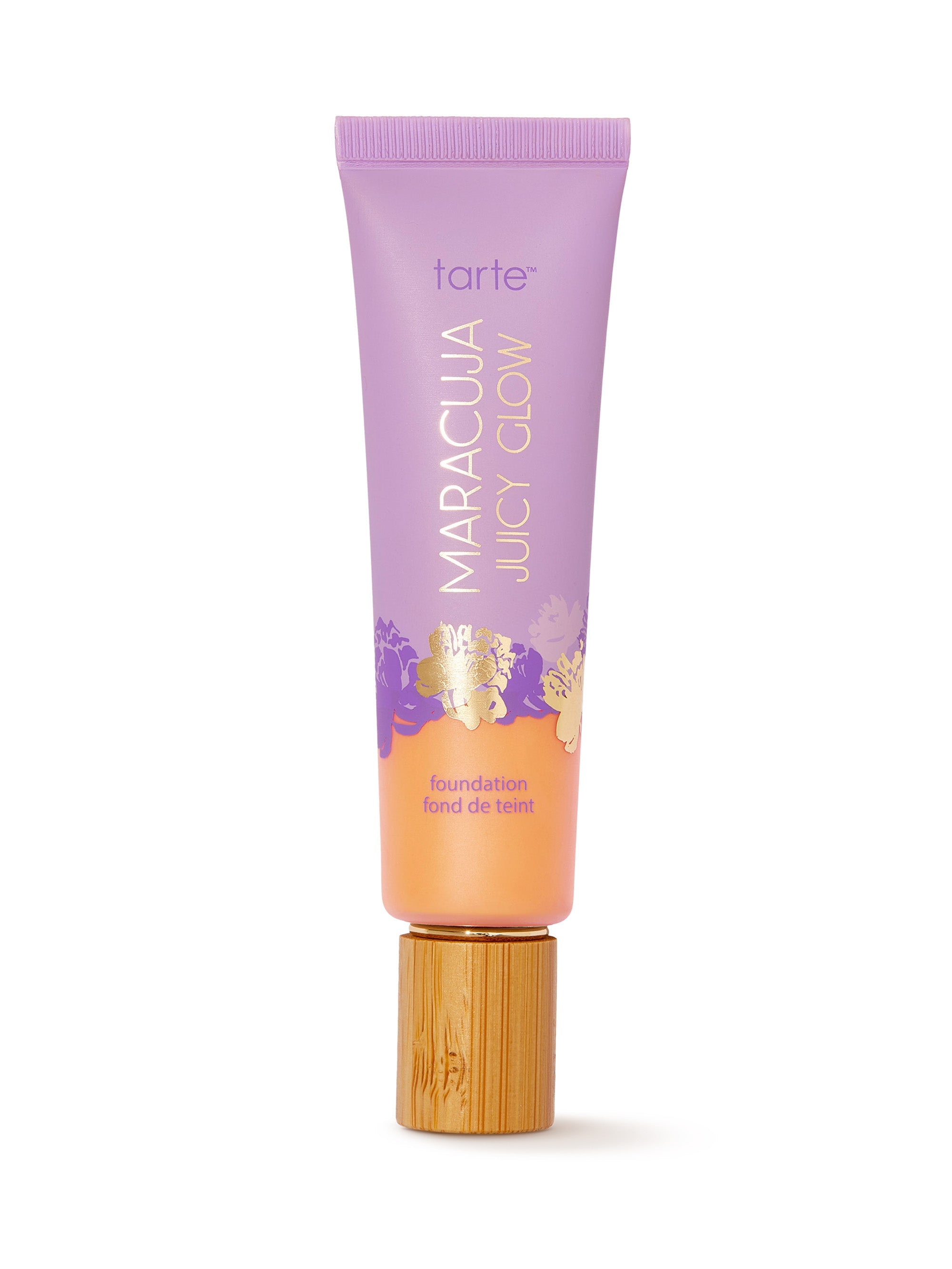 Tarte Maracuja Juicy Glow foundation tube on a white background
