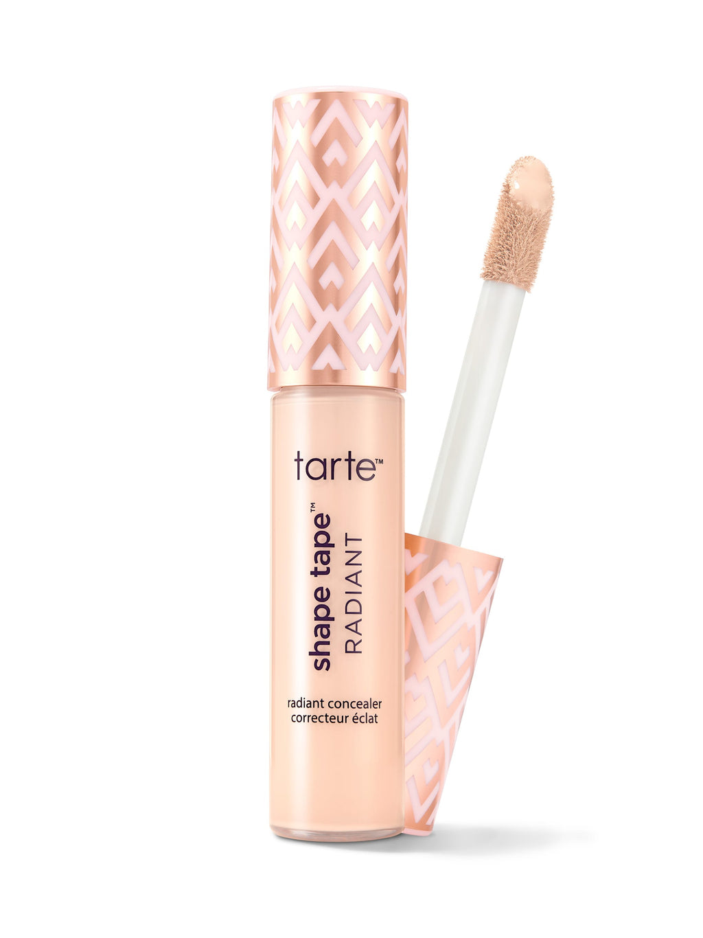 Tarte shape tape radiant concealer with applicator on a white background