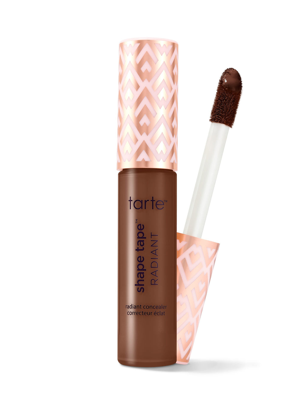 Tarte shape tape concealer with applicator on a white background