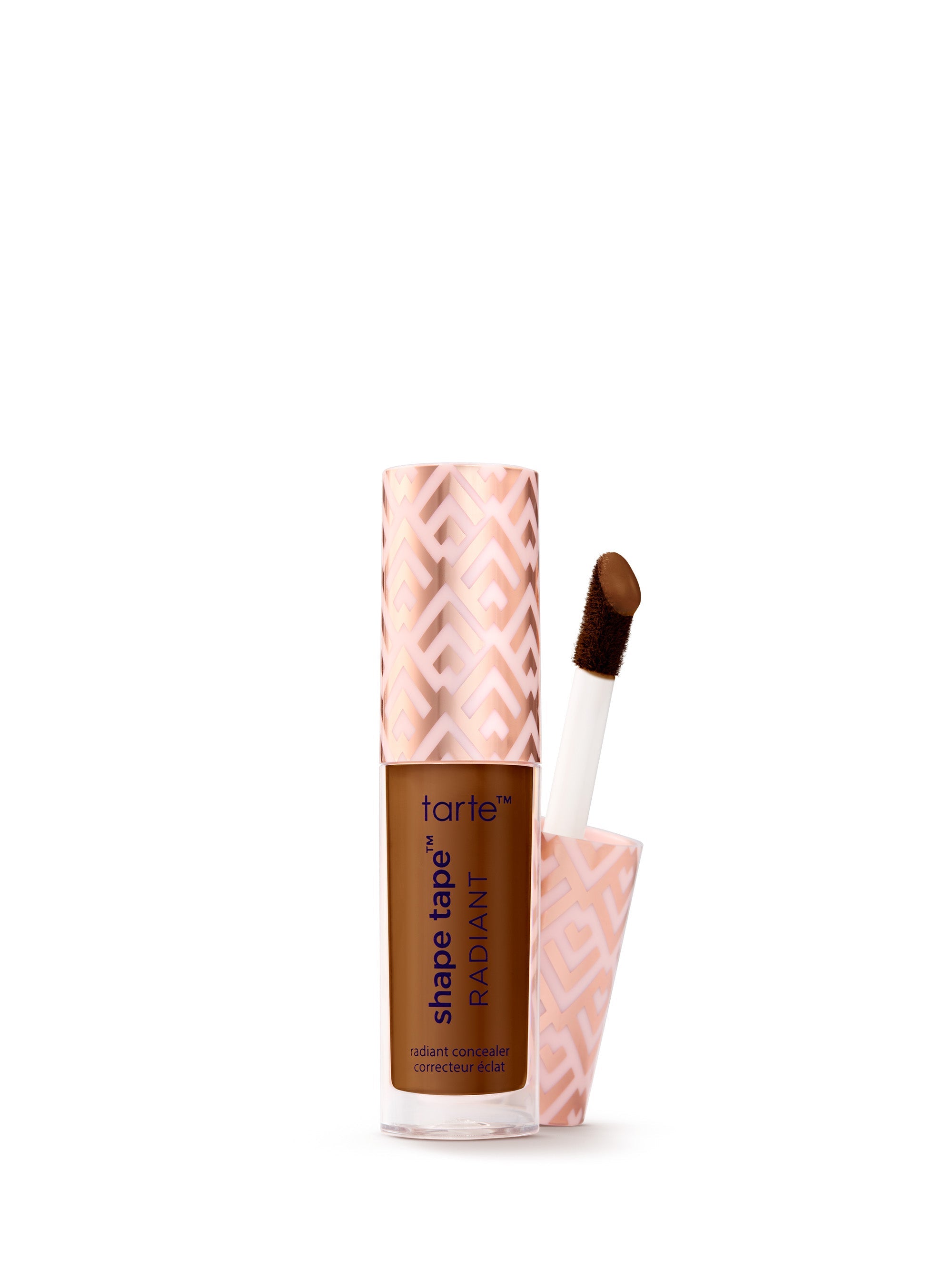 Tarte Shape Tape concealer with applicator on a white background