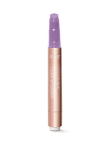Tarte makeup product with purple cap and rose gold body on white background