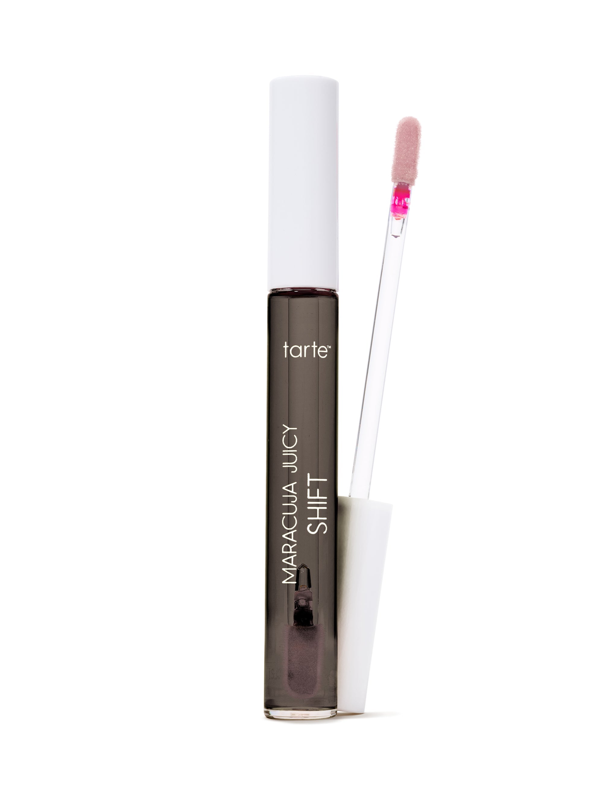 Tarte lip gloss with applicator on a white background