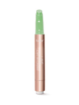Tarte Cosmetics product with green cap and rose gold body on a white background